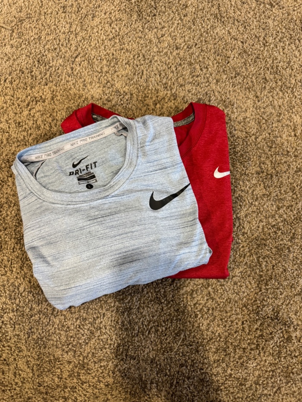 Nike Dri-FIT Short Sleeve Tops BUNDLE - Heather Gray & Red